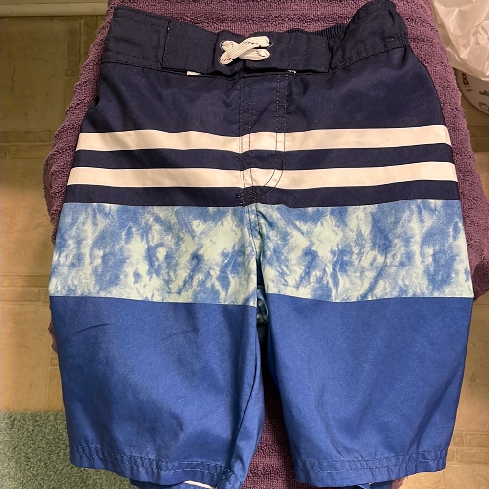 Navy and Blue Boys Swim Shorts